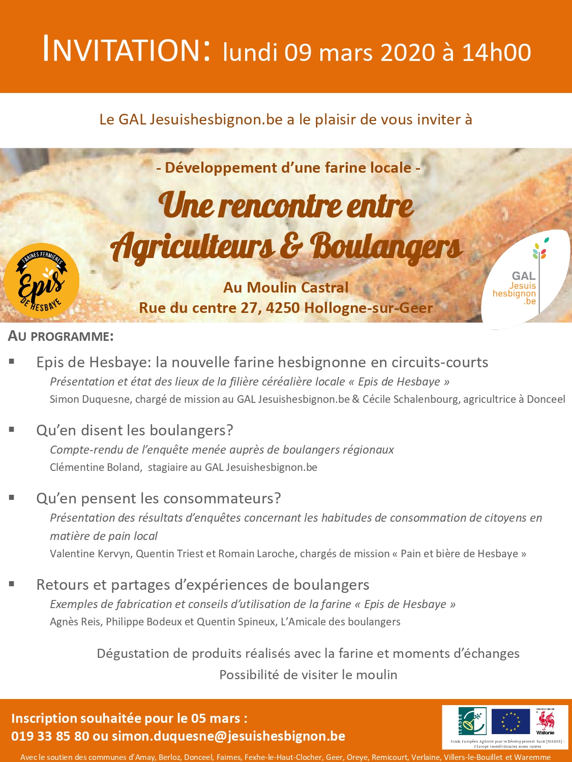 Rencontre « Agriculteurs & Boulangers »