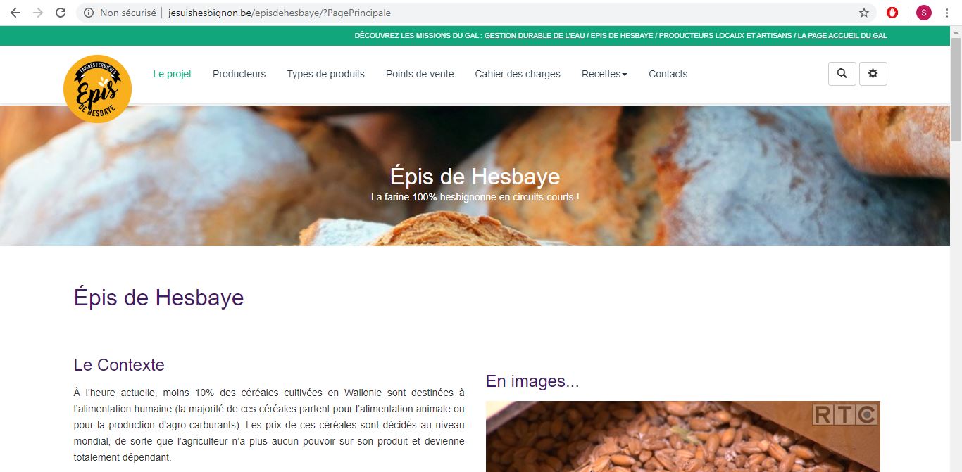 Le nouveau site « Épis de Hesbaye » est en ligne!