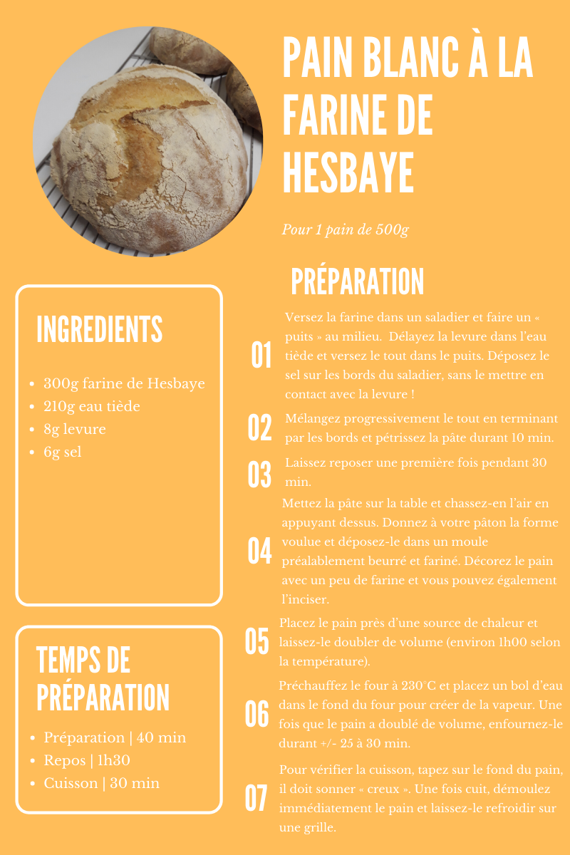 Pain blanc de Hesbaye… la recette!